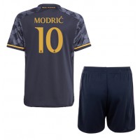 Koszulka piłkarska Real Madrid Luka Modric #10 Strój wyjazdowy dla dzieci 2023-24 tanio Krótki Rękaw (+ Krótkie spodenki)